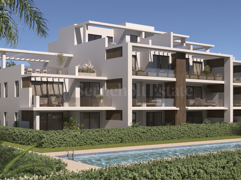 New development, new project, apartments, penthouses, terrace, solarium, garden, pool, New Golden Mile, sea views.