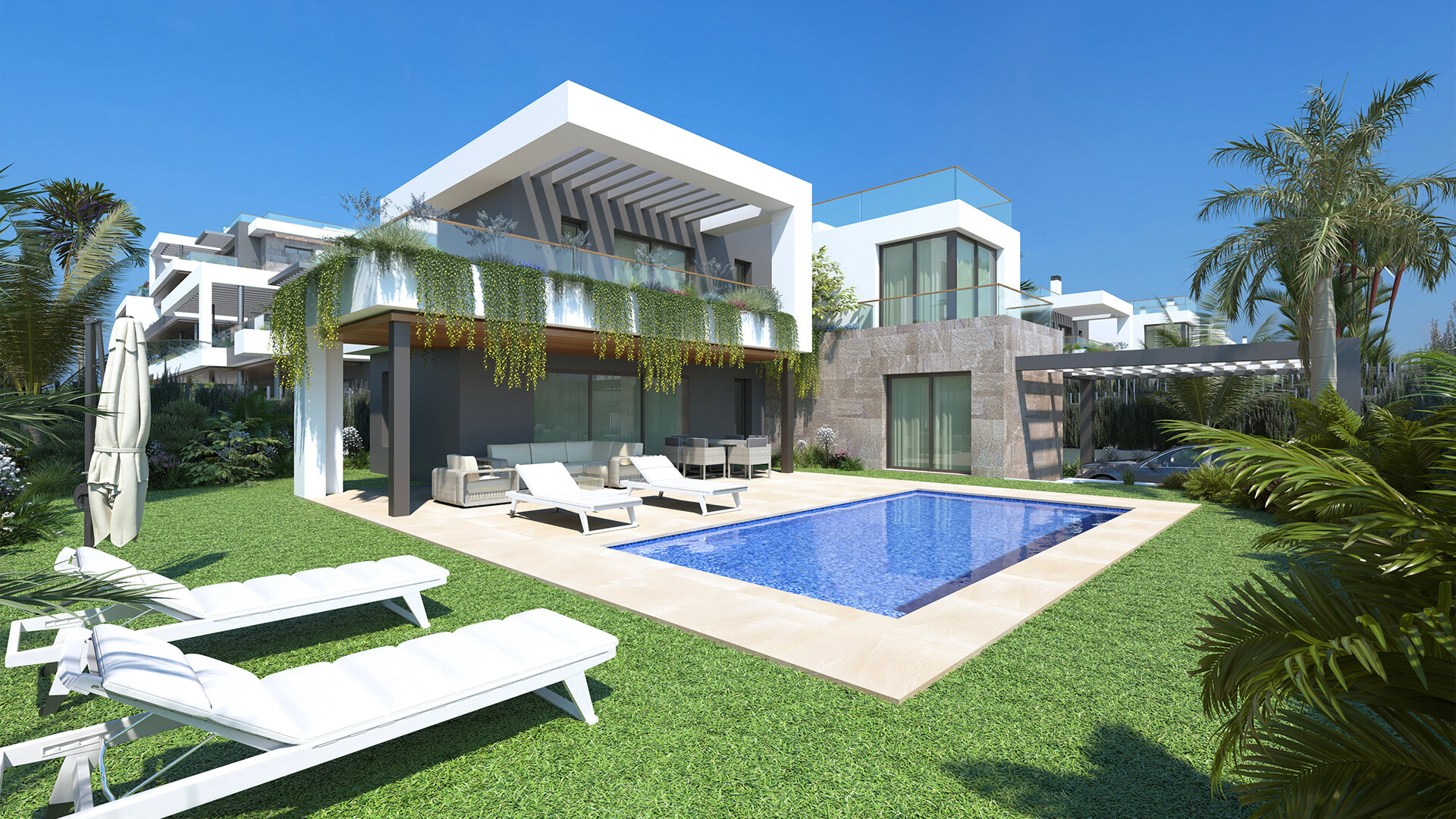 Chalet pareado de lujo en El Chaparral, Torrevieja