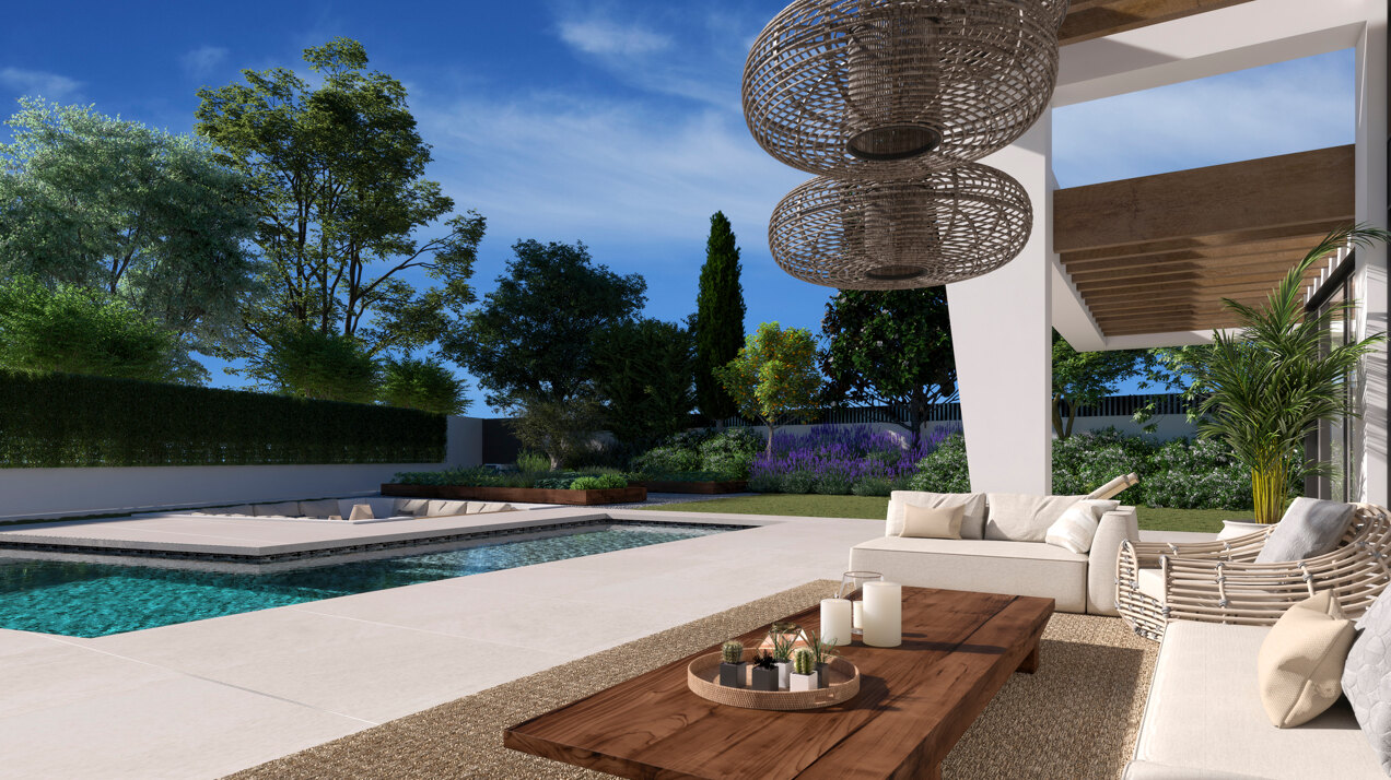 Three unique villas built on one level