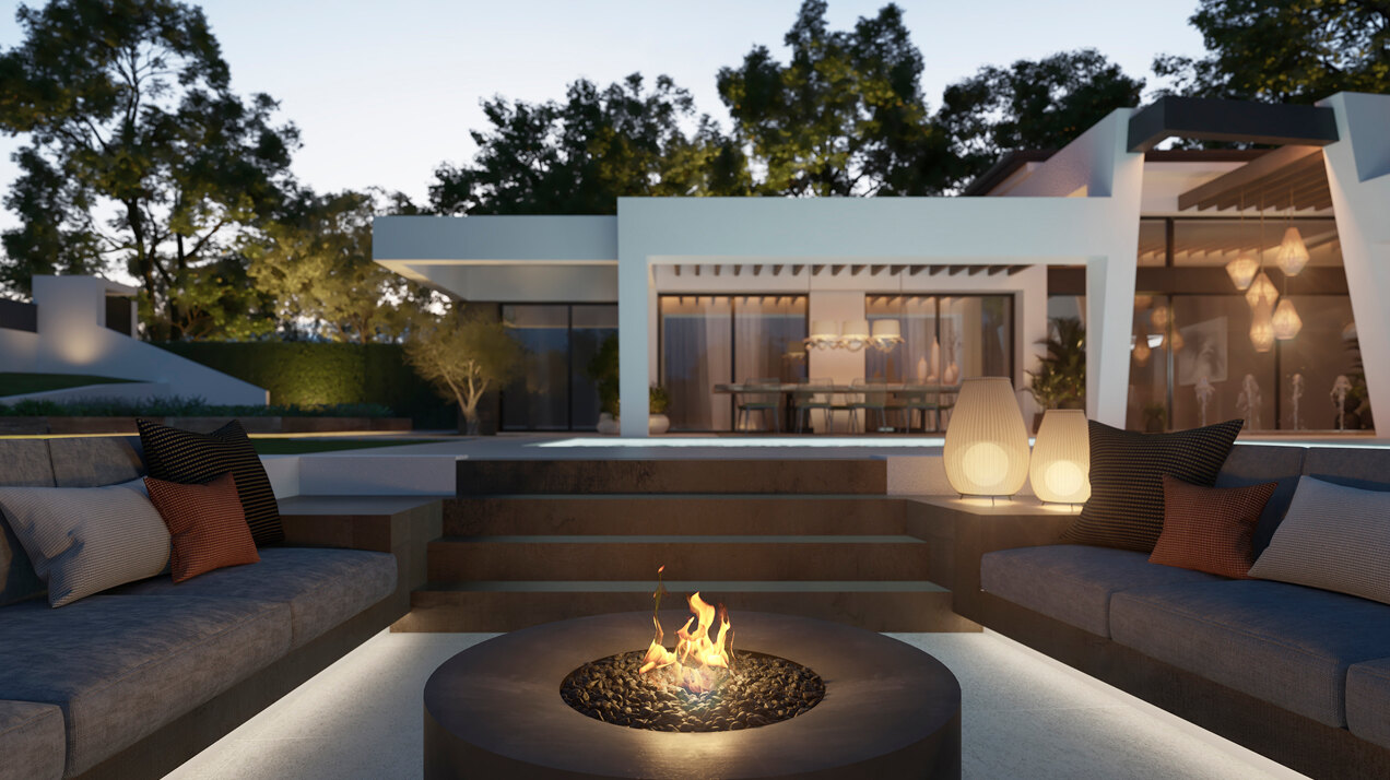Three unique villas built on one level