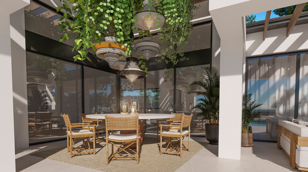 Three unique villas built on one level