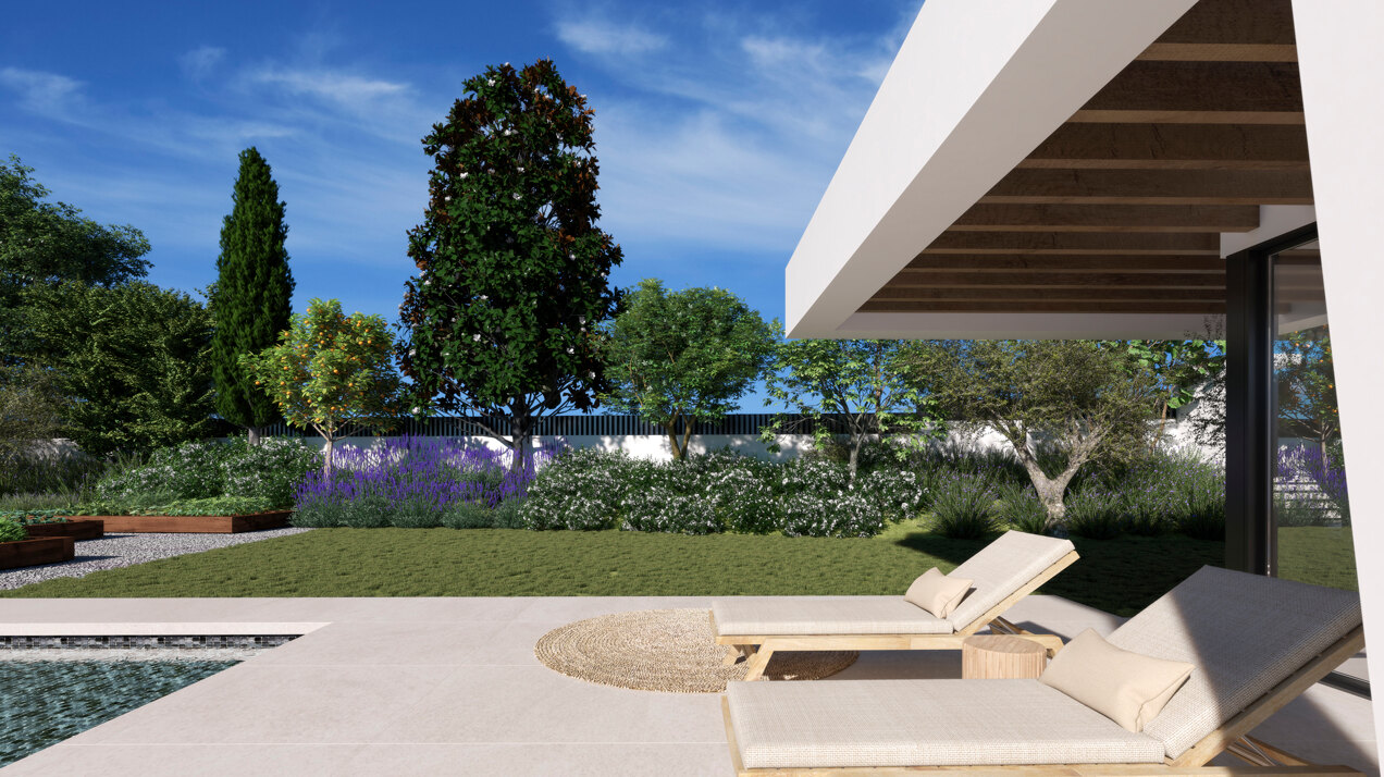 Three unique villas built on one level