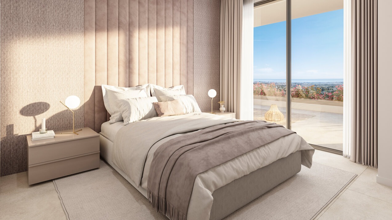 Fantastic complex of 3 and 4 bedroom apartments with panoramic sea views over the Golf Valley