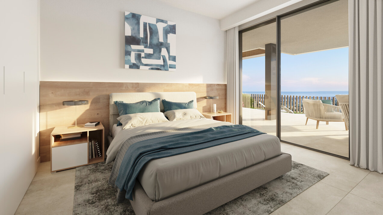 Fantastic complex of 3 and 4 bedroom apartments with panoramic sea views over the Golf Valley
