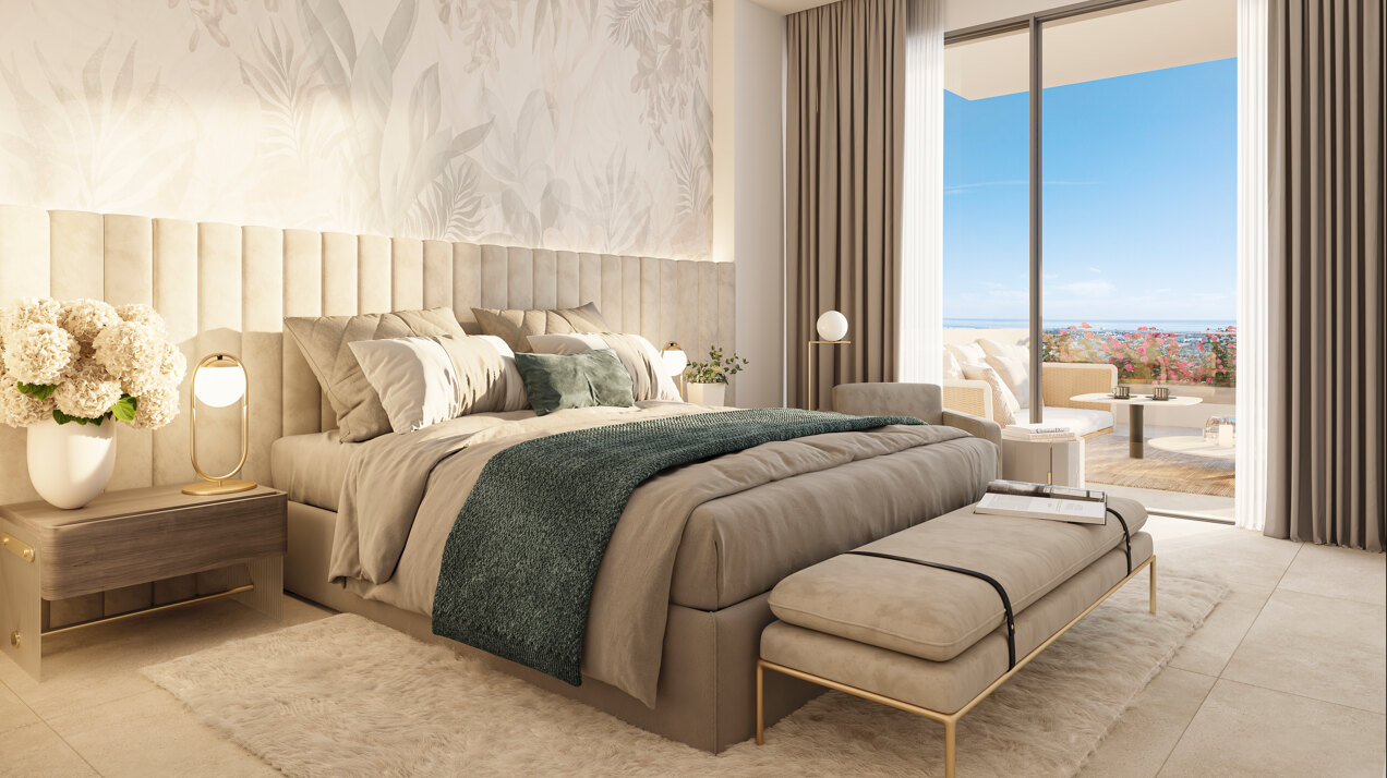 Fantastic complex of 3 and 4 bedroom apartments with panoramic sea views over the Golf Valley