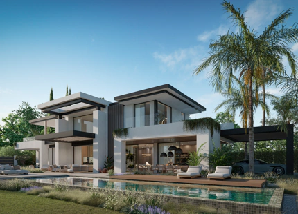 Blume, exclusiva colección boutique de 3 villas contemporáneas a pocos pasos de la playa, en una de las zonas residenciales más exclusivas de Marbella.