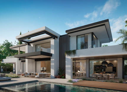 Blume, exclusiva colección boutique de 3 villas contemporáneas a pocos pasos de la playa, en una de las zonas residenciales más exclusivas de Marbella.