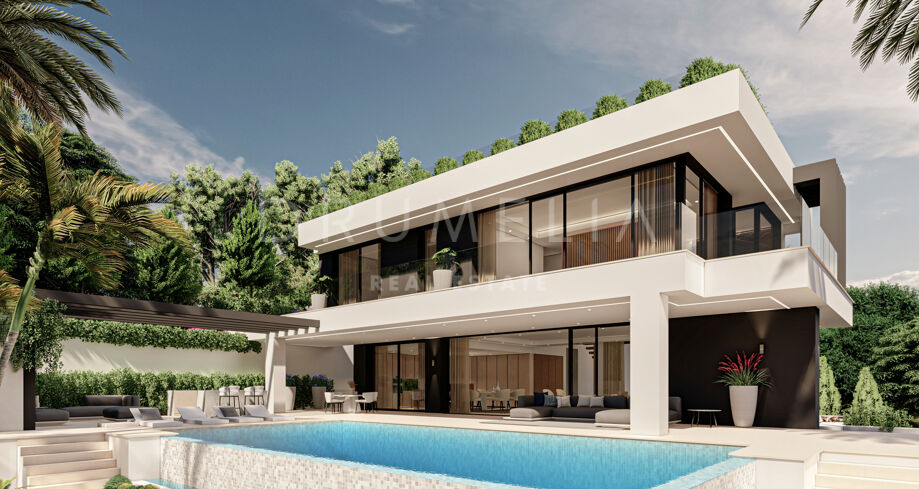 Magnífico proyecto de 3 lujosas villas modernas a estrenar en la Milla de Oro de Marbella