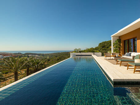 Elegant villa with panoramic sea and golf views in Finca Cortesin Golf Resort, Casares