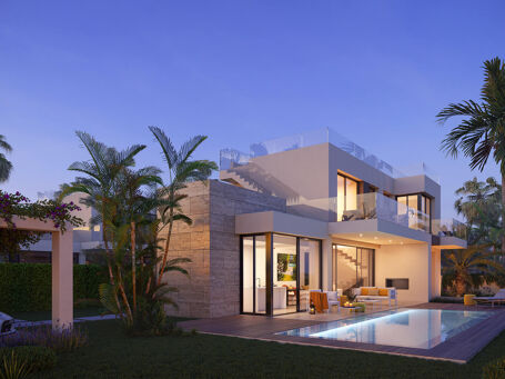 Beautiful project of modern luxury villas with private swimming pool in Monte Biarritz, Estepona.