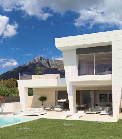 Superbe terrain avec projet de villa moderne haut de gamme à Rocio de Nagüeles, sur la Golden Mile de Marbella