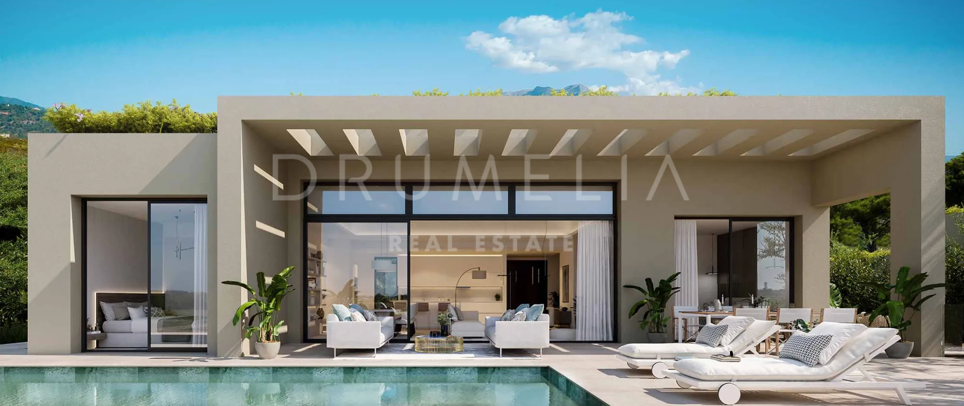 Gloednieuwe luxe villa met uitzicht en moderne esthetiek in Benahavis (project)