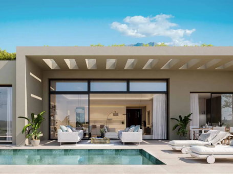 Gloednieuwe luxe villa met uitzicht en moderne esthetiek in Benahavis (project)