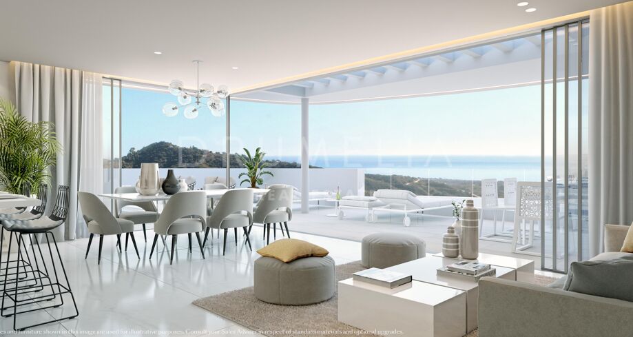 Impresionante ático dúplex moderno sobre plano en venta en Marbella