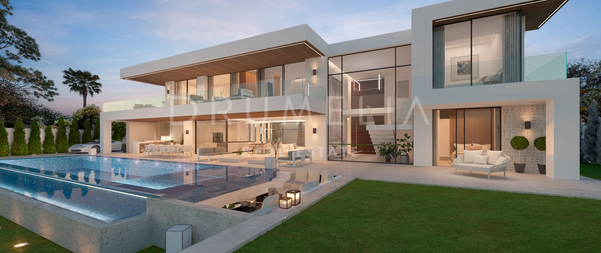 Vacker modern villa nära stranden och golfbanan i Guadalmina Baja