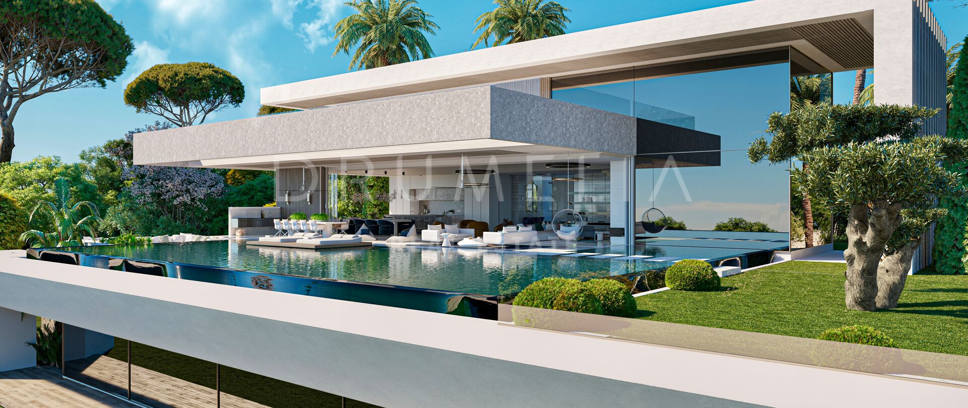 Ibiza-inspiriertes neues modernes Haus in Sotogrande
