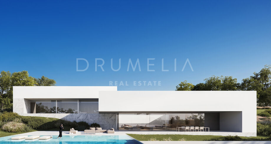 Innovasjon, bærekraft og luksus - 6-sengs villa i La Reserva i Sotogrande med panoramautsikt over havet og golfen