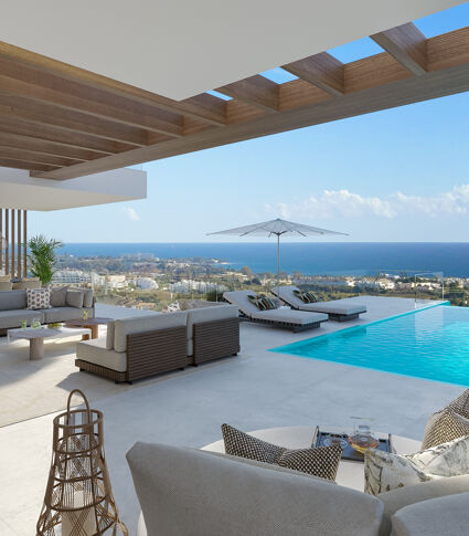 Luxe villa in het schilderachtige La Resina del Golf met panoramisch uitzicht op zee, Estepona