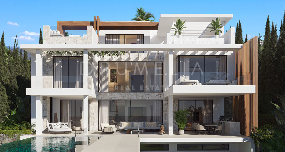 Lyxig villa i natursköna La Resina del Golf med panoramautsikt över havet, Estepona