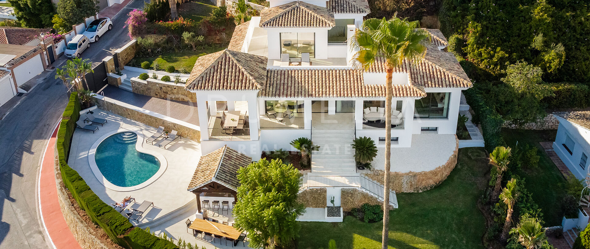 Majestic Villa with Panoramic Sea Views for sale in Elviria, Marbella East