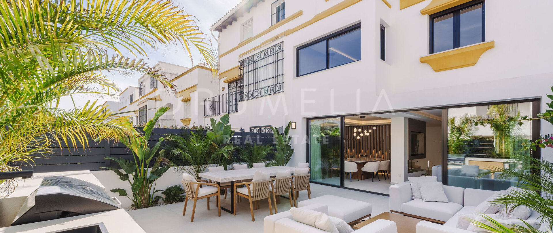 Beautiful Townhouse in an exclusive urbanisation with Modern Parisian Style, in Marbella's Golden Mile