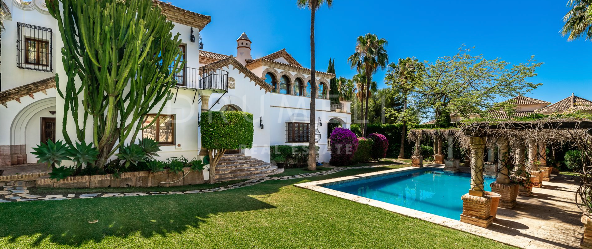 Magnificent classical Mediterranean luxury villa with sea views, exclusive Sierra Blanca, Marbella