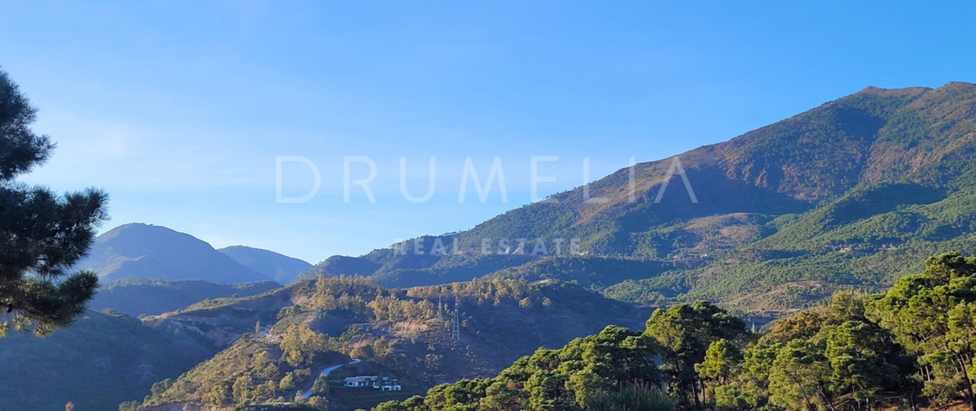 Stor og vakker tomt for bygging med rolige fjellutsikt i eksklusive La Zagaleta, Benahavís
