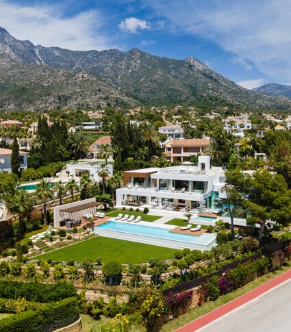 Exquisite ultra-modern luxury villa with sea views in elite Sierra Blanca, Golden Mile of Marbella