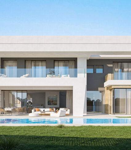 Villa de luxe moderne flambant neuve avec vue dans le quartier haut de gamme de Nagüeles, sur le Golden Mile de Marbella