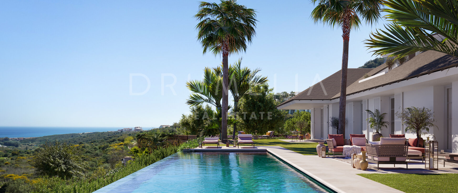 Brand-new astonishing front-line golf villa with superb panoramic views in Finca Cortesin, Casares.