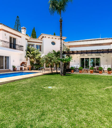 Exquisite Mediterranean luxury villa with partial sea views, Sierra Blanca, Golden Mile of Marbella