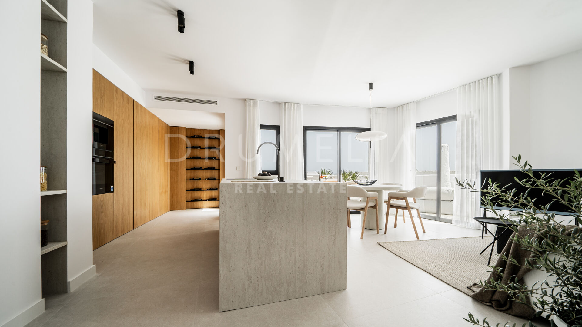Charming renovated duplex penthouse with modern Scandi design and sea ...