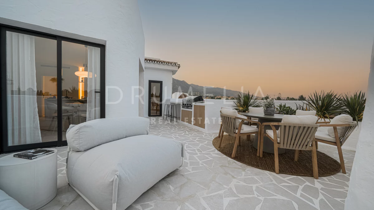 Charming renovated duplex penthouse with modern Scandi design and sea ... - Scandi Styled Penthouse Apartments For Sale