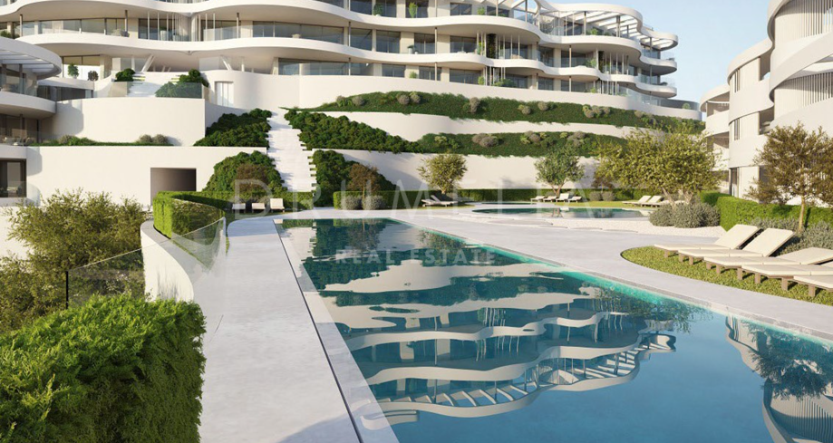 New luxury modern apartment with sea panorama in iconic complex The View, Benahavis