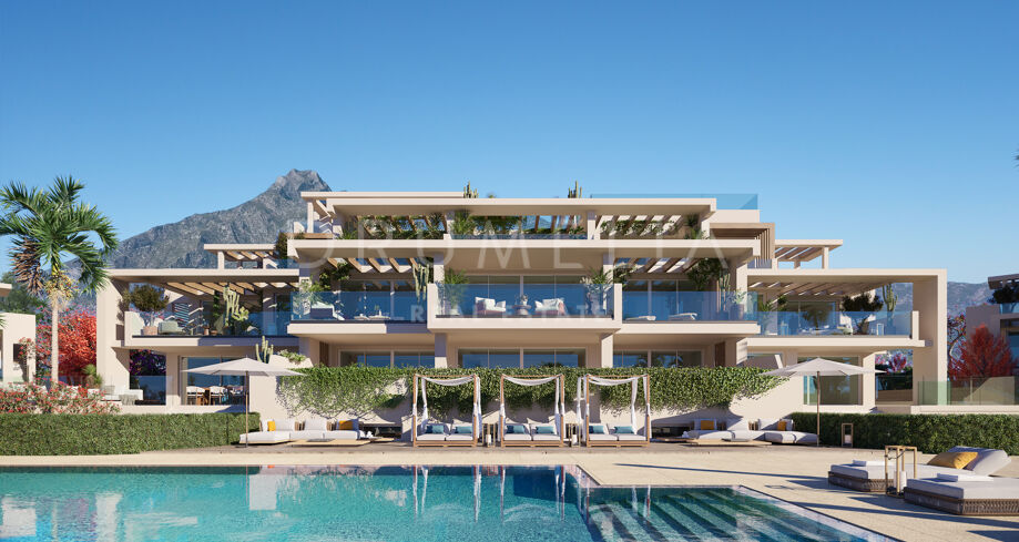 New luxury modern duplex penthouse with private pool and stunning views, Marbella’s Golden Mile