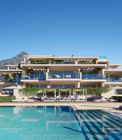 Nouveau luxueux penthouse moderne en duplex avec piscine privée et vue imprenable, sur le Golden Mile de Marbella