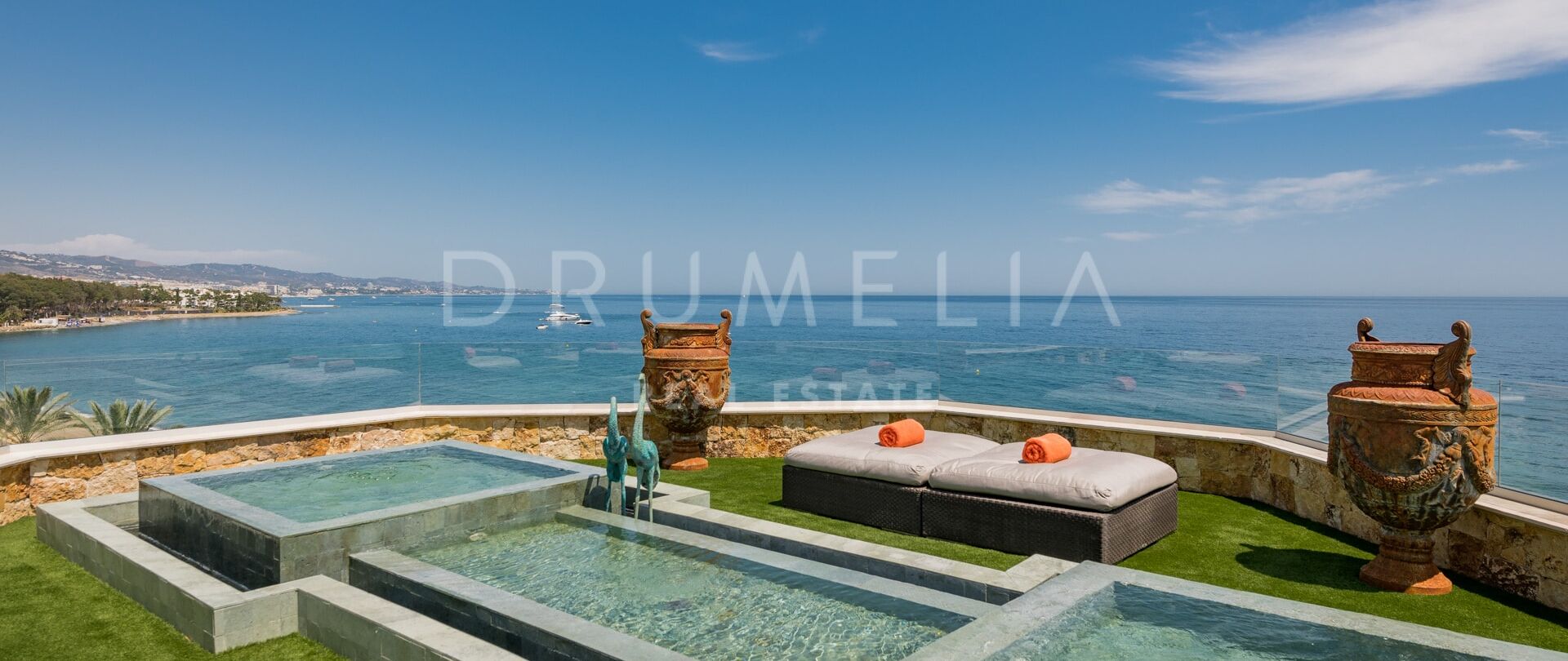 THE SEA - Prestigious Unique Frontline Beach Duplex Penthouse on the Golden Mile, Marbella