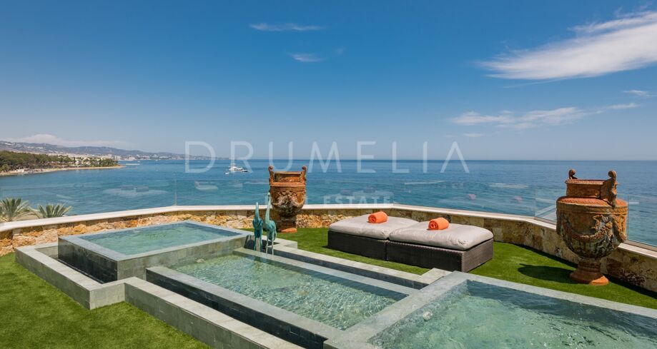 THE SEA - Prestigious Unique Frontline Beach Duplex Penthouse on the Golden Mile, Marbella