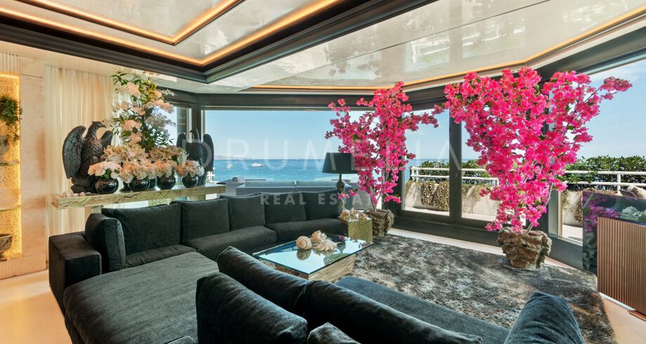 THE SEA - Prestigious Unique Frontline Beach Duplex Penthouse on the Golden Mile, Marbella