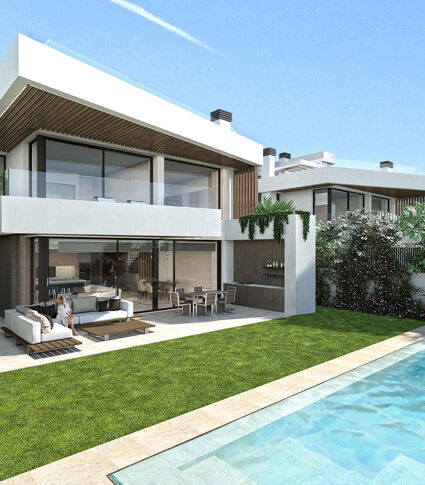 Nieuw gebouwde spectaculaire villa in moderne stijl in Puerto Banus, Marbella