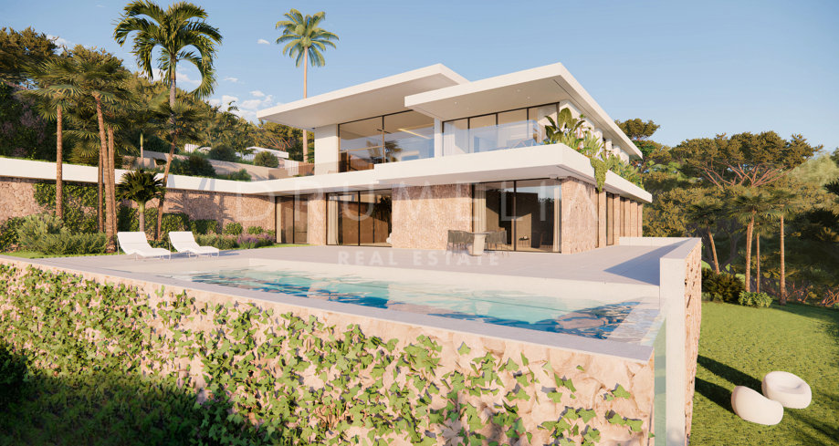 Brand-new contemporary-style villa with sea and mountain views in La Quinta, Benahavis