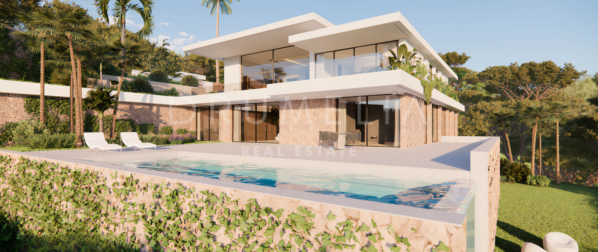 Brand-new contemporary-style villa with sea and mountain views in La Quinta, Benahavis