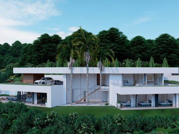 Impresionante proyecto de villa con vistas panorámicas al mar y a la montaña en Monte Mayor, Benahavís
