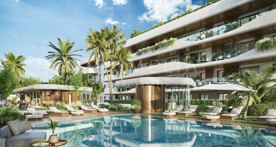 Impresionante apartamento de lujo moderno en una nueva urbanización chic en San Pedro, Marbella