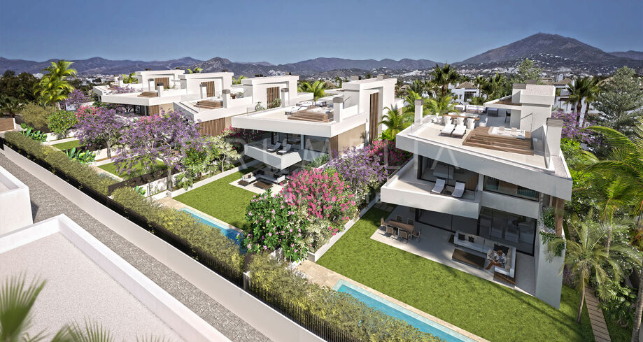 Projet de villa moderne haut de gamme avec des équipements de luxe et des touches d'avant-garde à Puerto Banus, Marbella