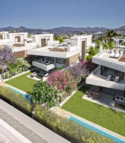 Moderno proyecto de villa de alta gama con servicios de lujo y toques vanguardistas en Puerto Banús,Marbella