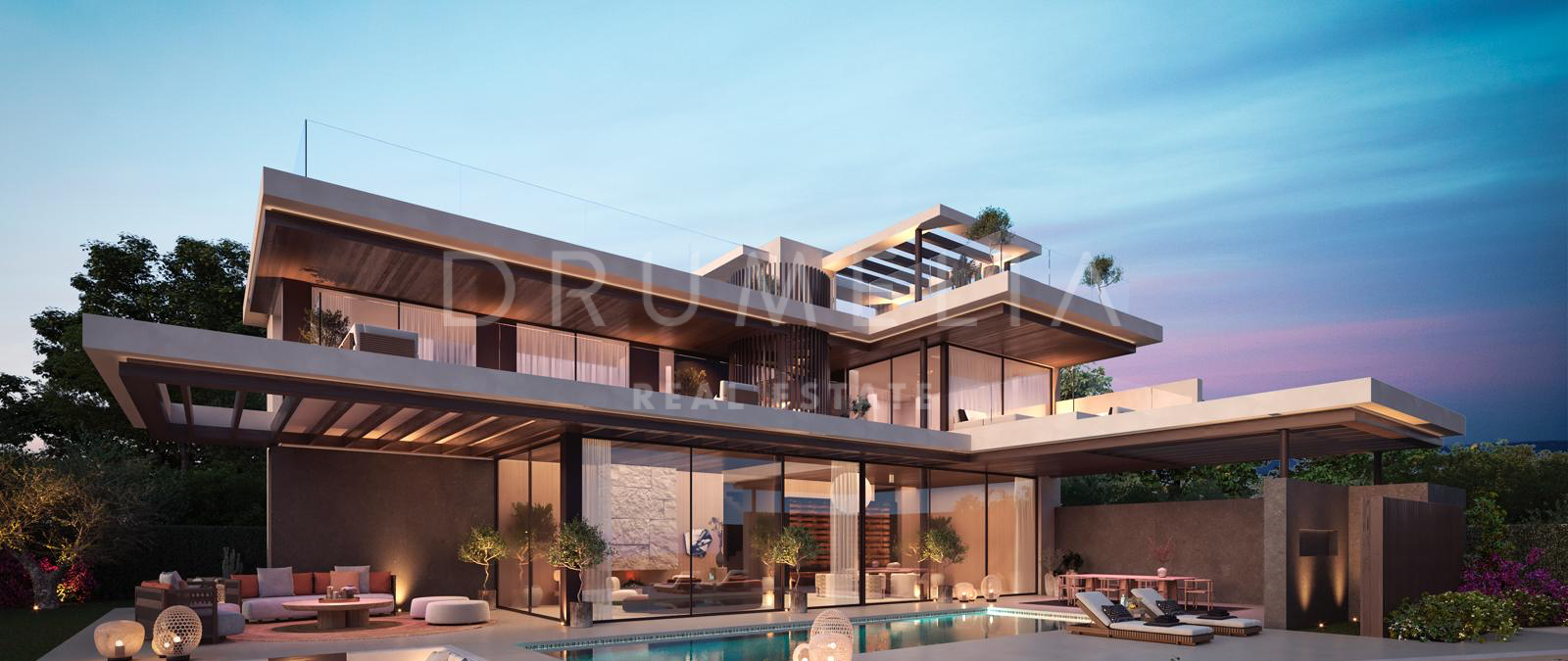 Stunning brand-new modern villa with panoramic views in Cascada de Camoján, Golden Mile of Marbella