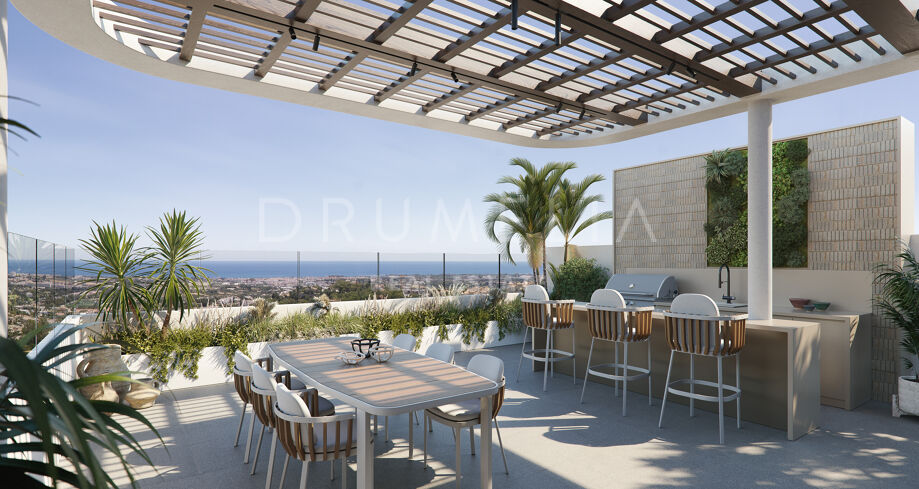 Immaculate brand-new modern luxury penthouse with amazing panoramic views in Benahavís area