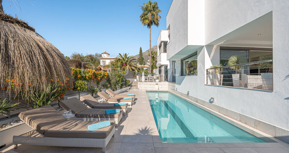 Stilvolle moderne Villa mit schöner Aussicht, Marbella Montaña, Nagüeles, Goldene Meile