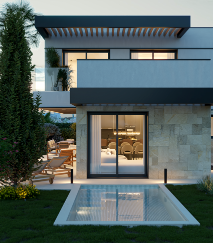 Spektakulär helt ny modern lyxvilla till salu i vackra El Campanario, Estepona